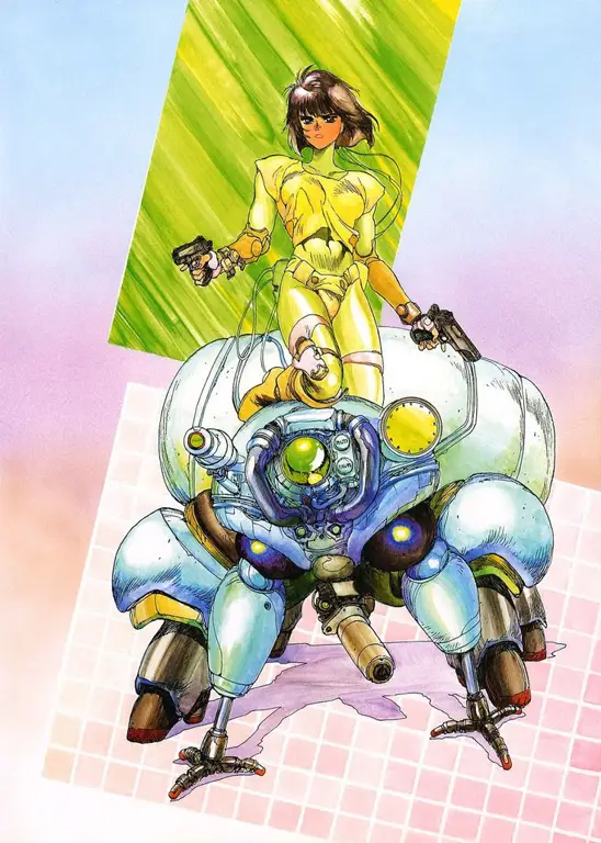 Ilustrasi karya seni Masamune Shirow