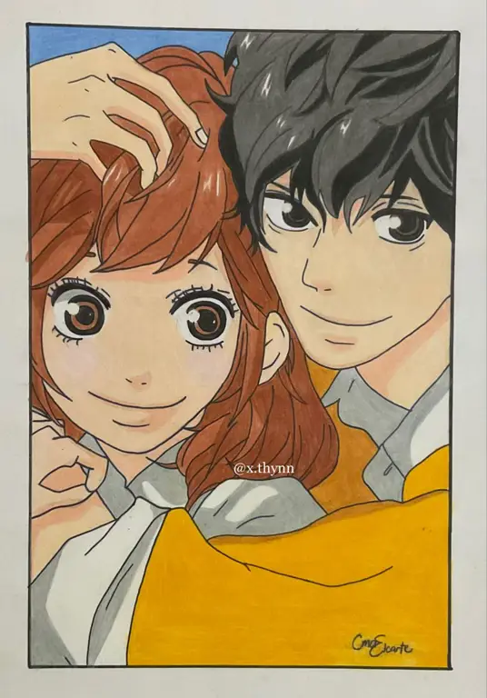 Gambar Fan Art Ao Haru Ride