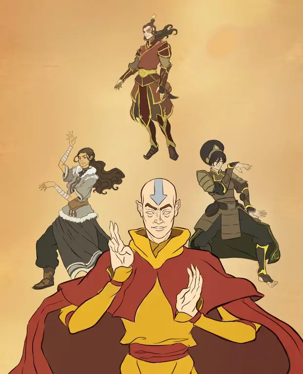 Gambar fanart dari penggemar Avatar The Last Airbender