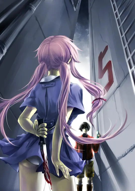 Gambar fanart Mirai Nikki buatan penggemar