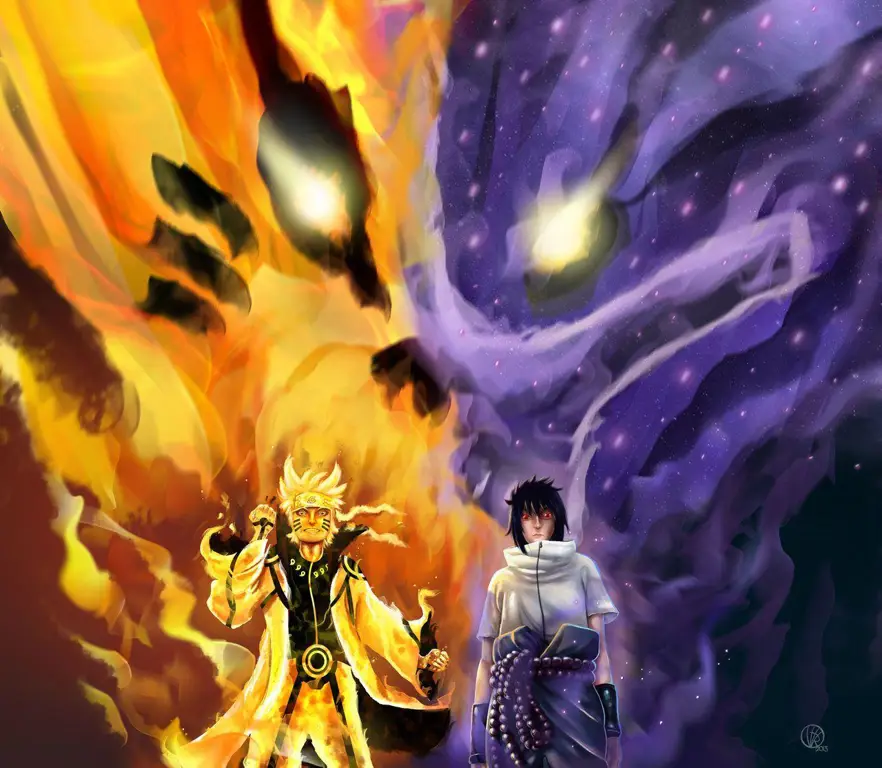 Karya seni penggemar Naruto yang dibagikan di Facebook Gambar fan art Naruto di Facebook