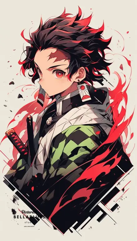 Gambar penggemar Tanjirou Kamado