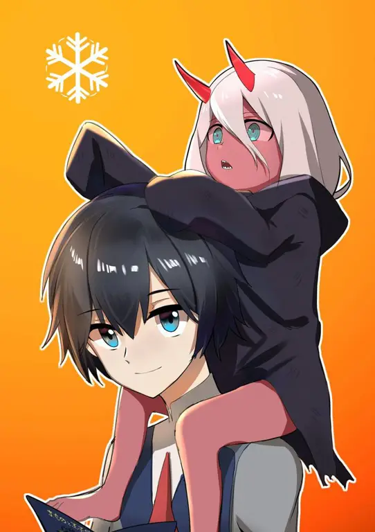 Gambar fan art dari anime Darling in the Franxx