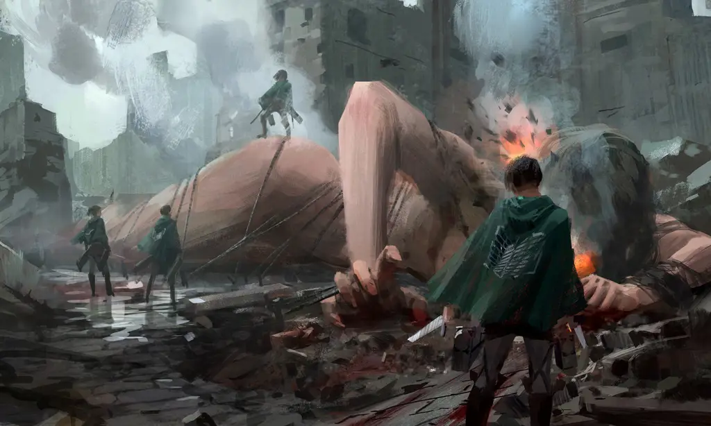 Ilustrasi penggemar mengenai live action Attack on Titan