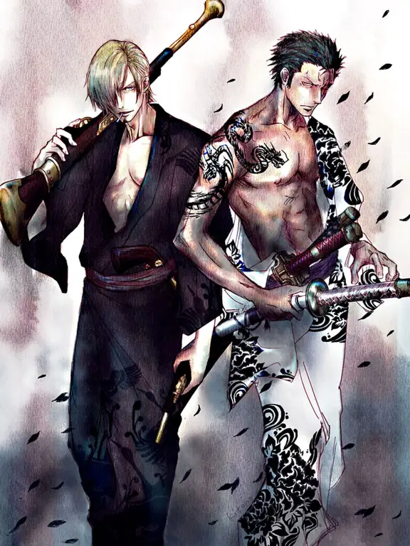 Gambar fanart Zoro dan Sanji