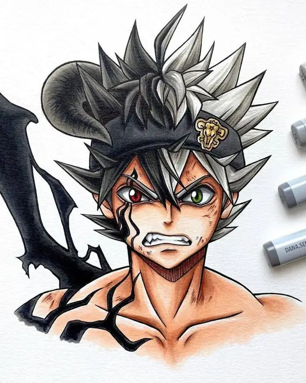 Gambar fanart penggemar Black Clover