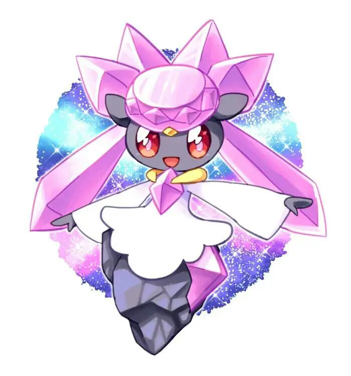 Karya seni Pokemon Diancie yang indah Gambar karya seni Pokemon Diancie