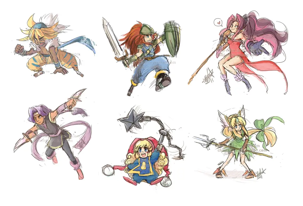 Ilustrasi karya seni dari game Seiken Densetsu