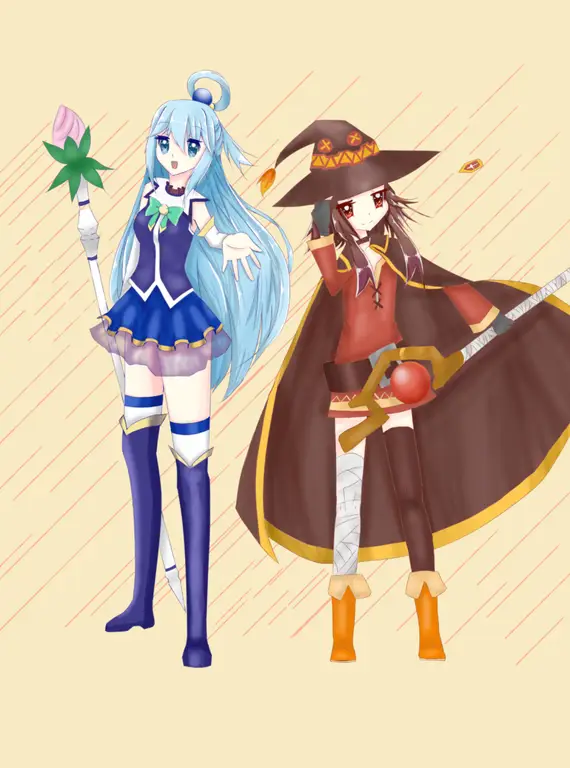 Ilustrasi karakter Konosuba