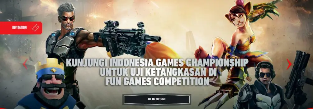 Para gamer Indonesia sedang bermain bersama