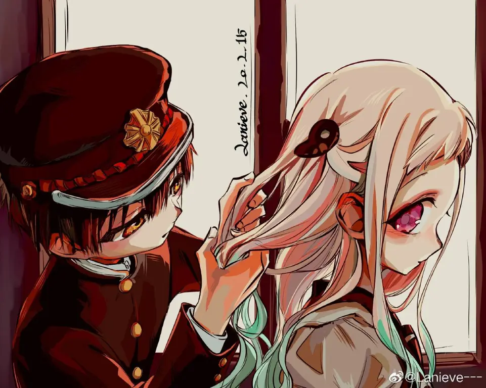 Gambar fanart Hanako-kun dan Nene Yashiro