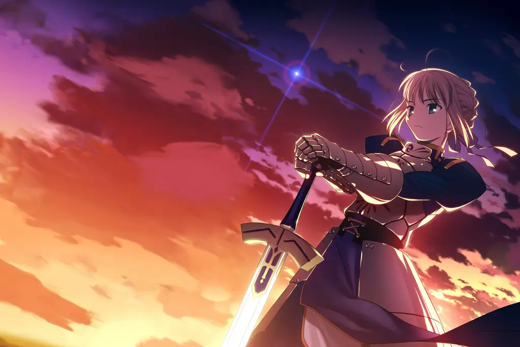 Gambar Saber, salah satu Servant dalam Fate Stay Night UBW