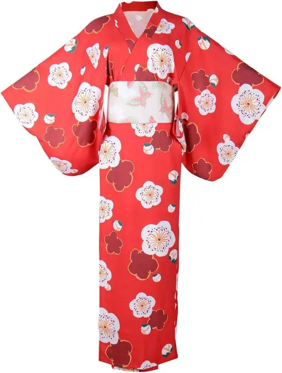 Perempuan Jepang mengenakan kimono