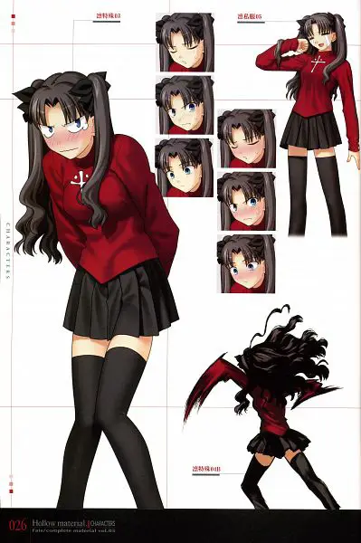 Rin Tohsaka dalam pose elegan