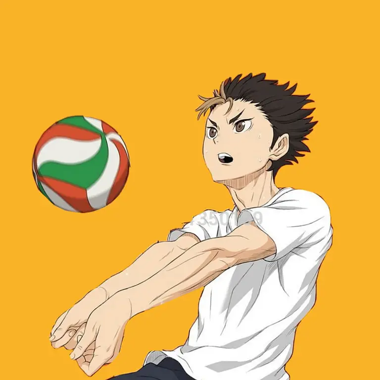 Adegan pertandingan voli dalam Haikyuu!!