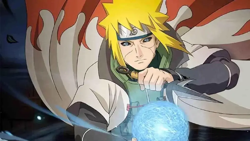 Minato Namikaze menggunakan Hiraishin no Jutsu