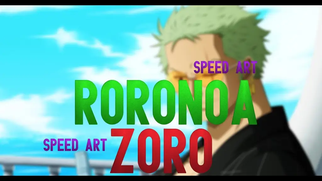 Cuplikan adegan Roronoa Zoro menunjukkan kecepatannya yang luar biasa