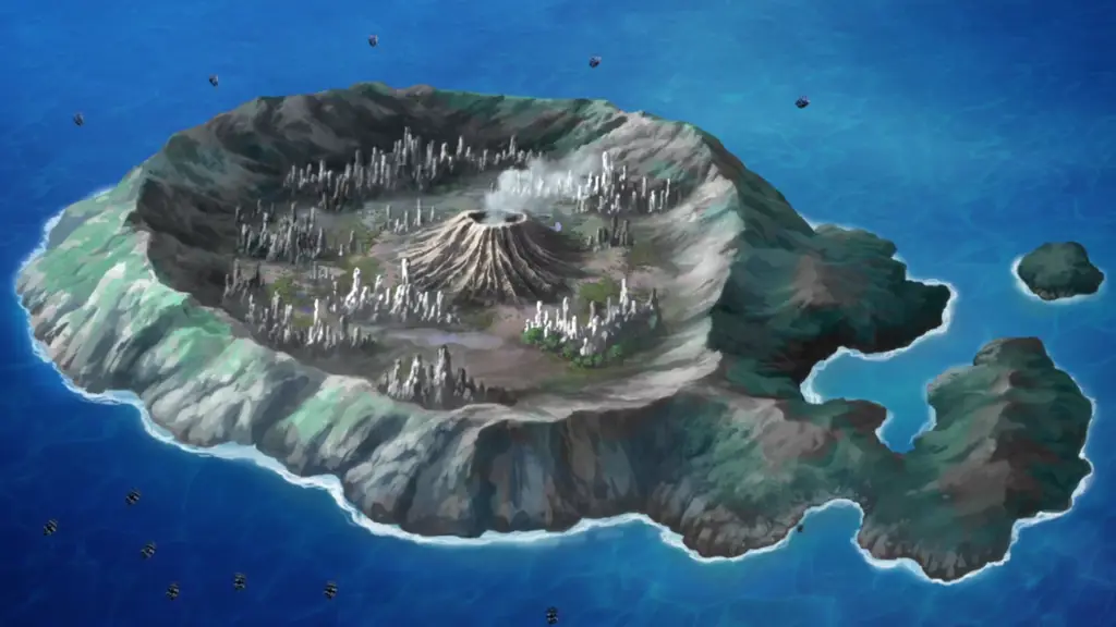 Para Straw Hat Pirates menjelajahi pulau Nebulandia yang misterius.