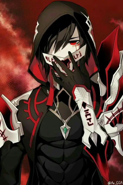 Kegelapan dan Misteri dalam Dunia Anime Vampire Boy Gambar anime vampire boy dengan penampilan gelap dan misterius