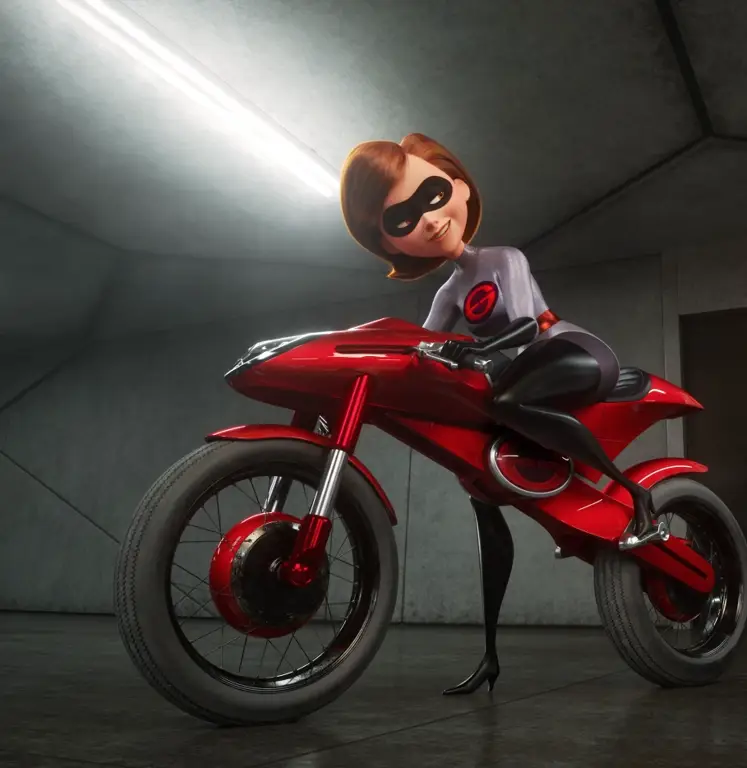 Elastigirl dalam aksi di The Incredibles 2