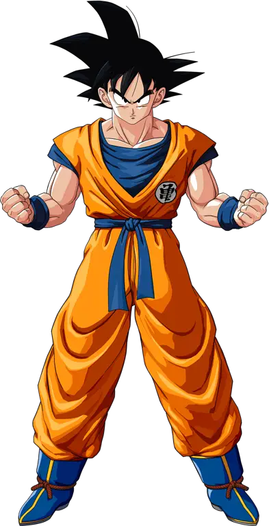 Gambar Goku dalam pertarungan sengit di Dragon Ball Z