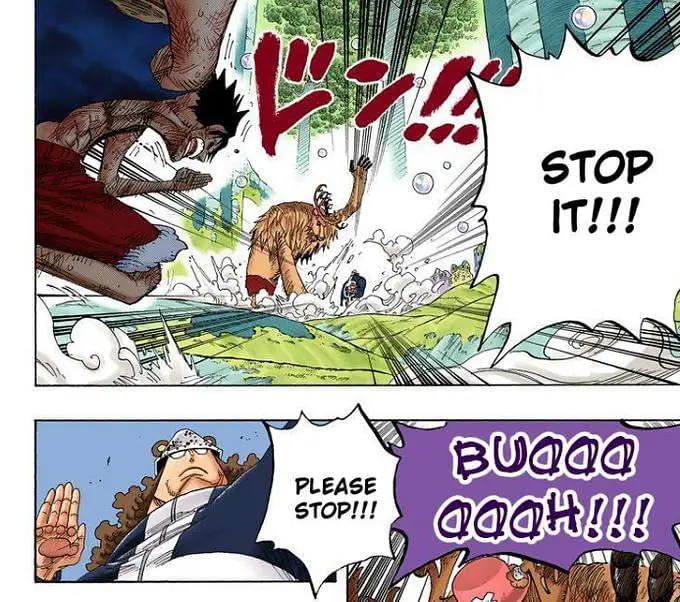 Gambar Grandpa Hyo menggunakan pedangnya dalam One Piece