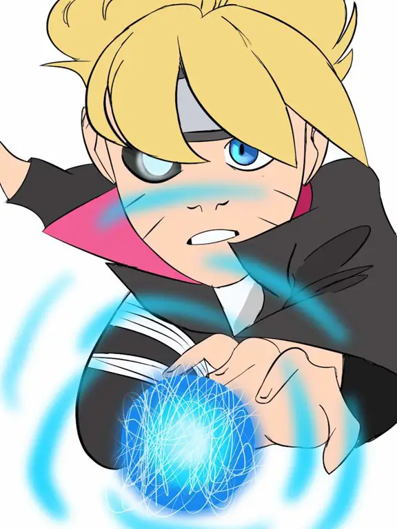 Boruto menggunakan Rasengan