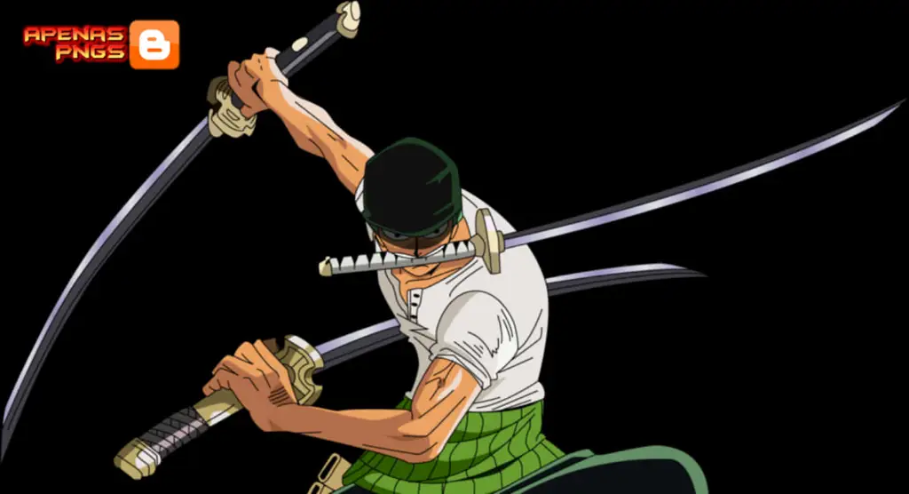 Kehebatan Santoryu Zoro Zoro menggunakan tiga pedangnya