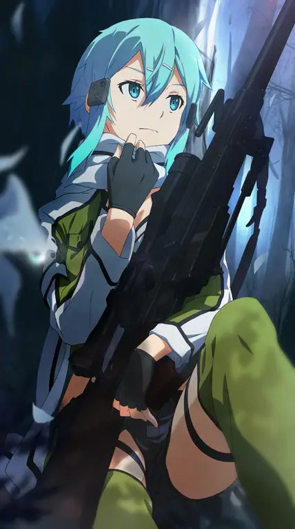 Sinon, sniper handal di Gun Gale Online