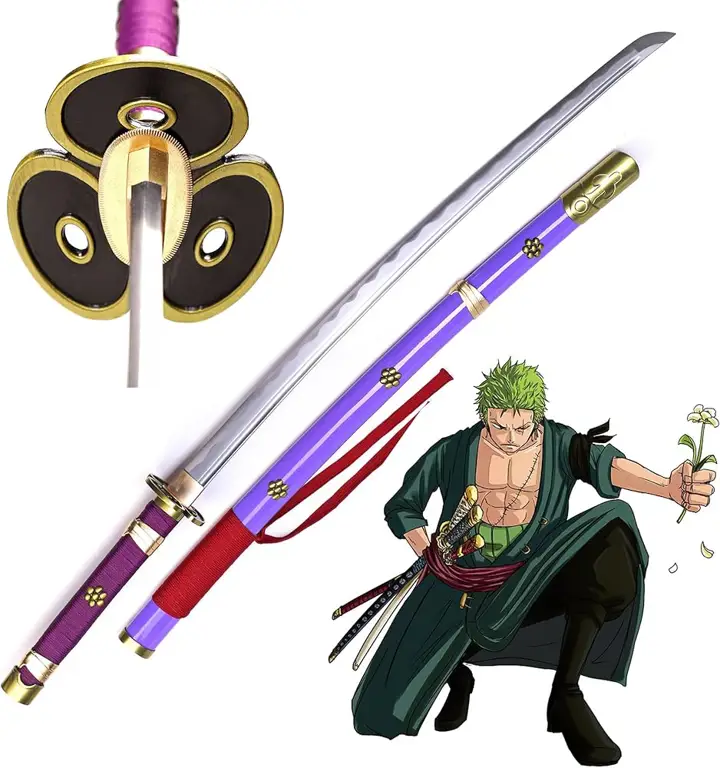 Kehebatan Zoro sebagai pendekar pedang Gambar Roronoa Zoro sedang bertarung dengan pedangnya