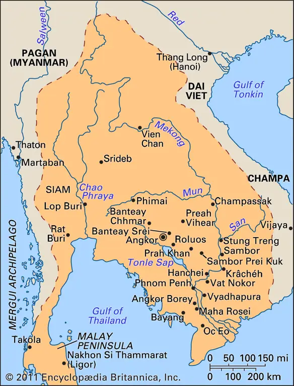 Gambar peradaban Khmer kuno