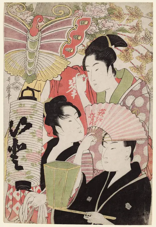 Gambar geisha pada periode Edo