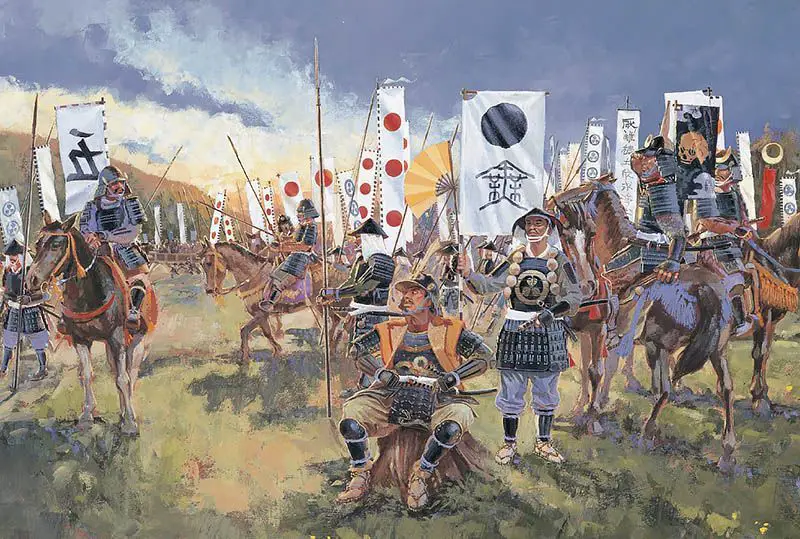 Ilustrasi para samurai dalam periode Sengoku Jepang