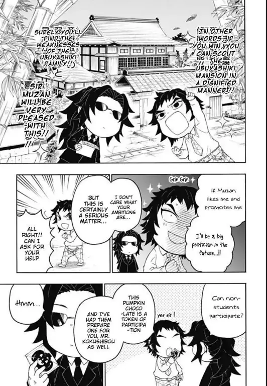 Para siswa Kimetsu Gakuen berinteraksi satu sama lain