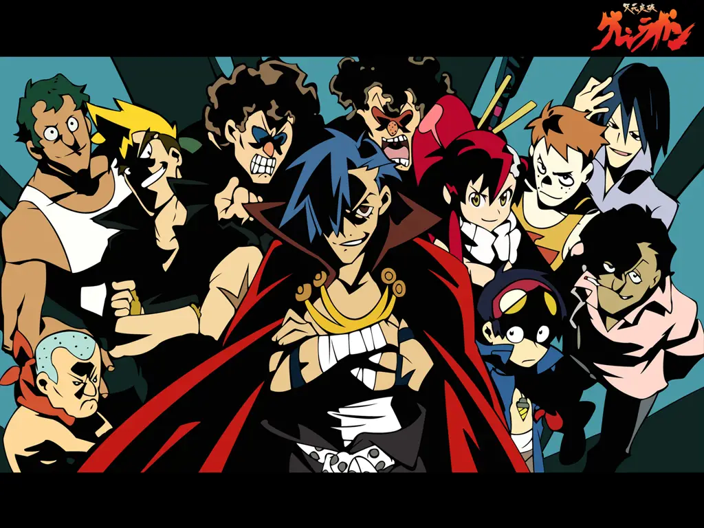 Gambar desa bawah tanah di Gurren Lagann