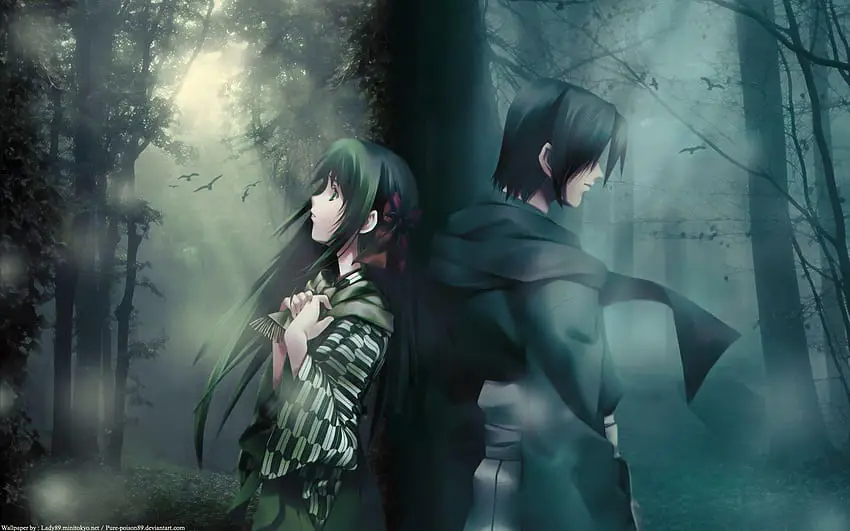 Kehilangan dan Perpisahan Gambar pasangan anime yang terlihat sedih dan putus asa