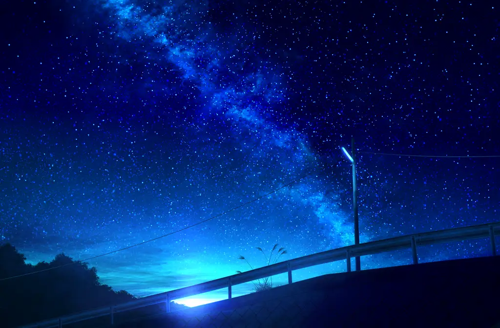 Pemandangan indah dari anime Starry Sky