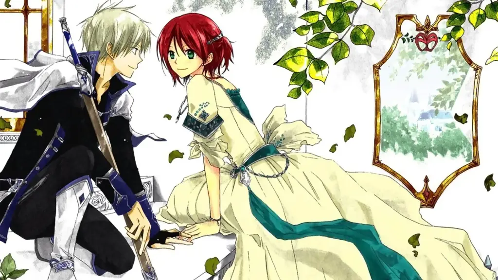 Pemandangan indah dari anime Snow White with the Red Hair