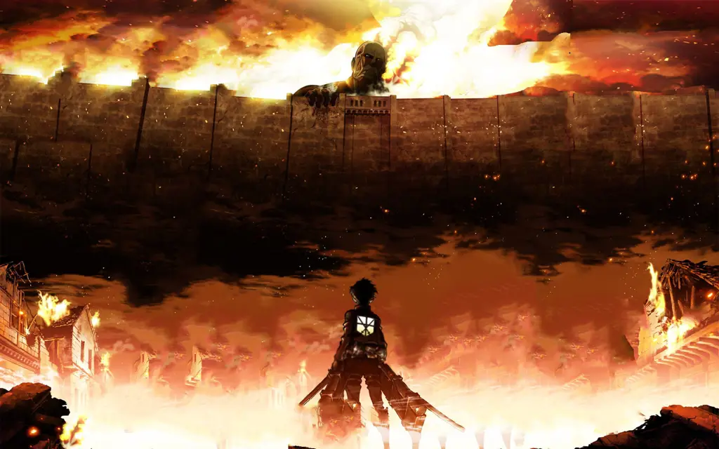 Pemandangan indah dari anime Attack on Titan