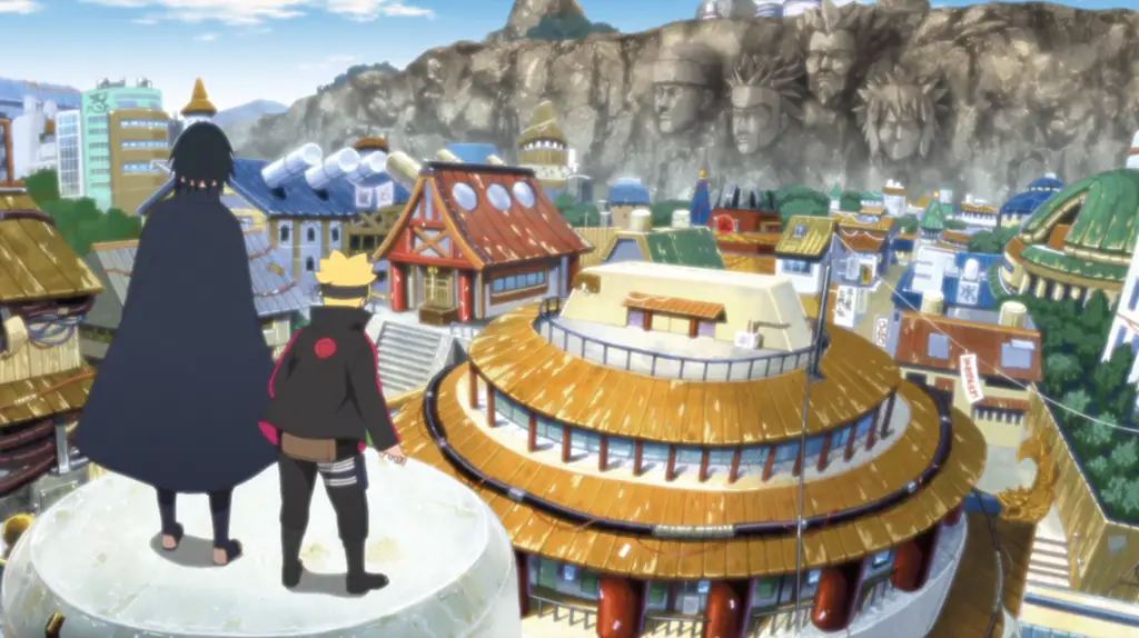 Pemandangan alam dalam anime Boruto