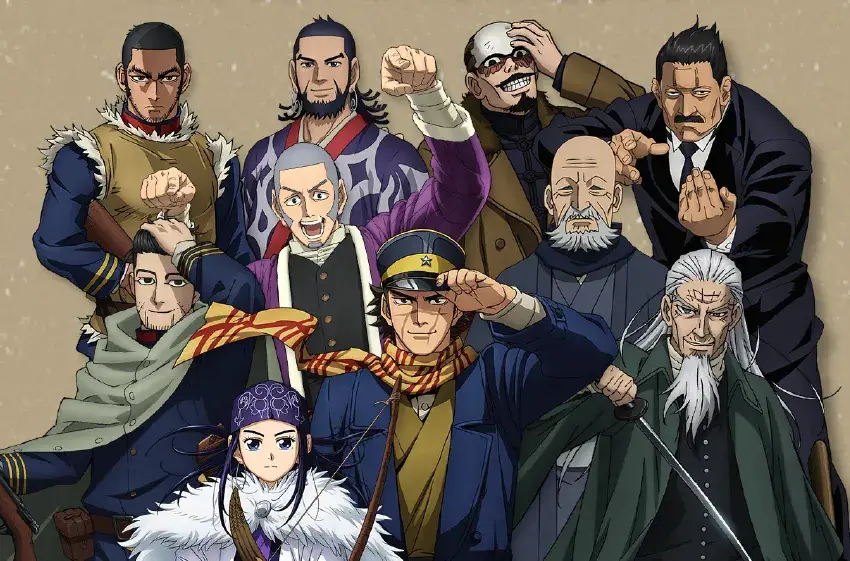 Pemandangan indah di anime Golden Kamuy