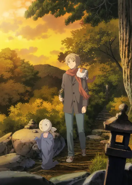 Pemandangan alam yang indah dalam Natsume Yuujinchou S4