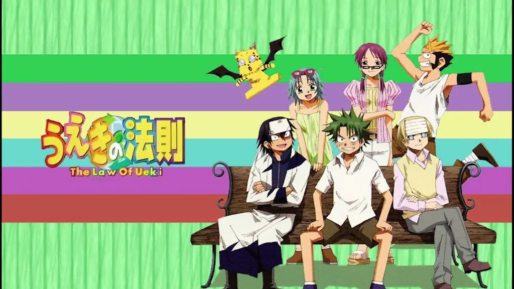 Pemandangan indah dalam anime The Law of Ueki Plus.