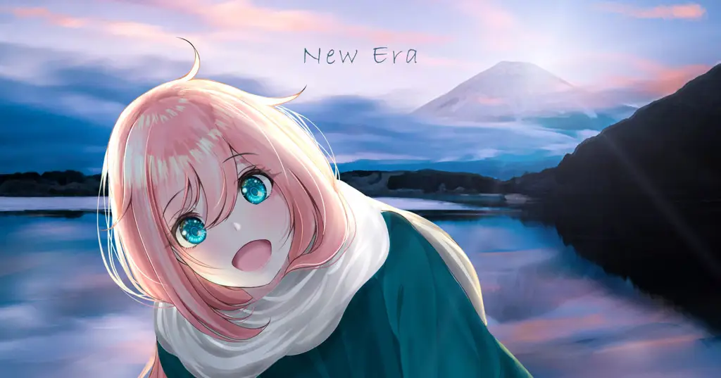 Pemandangan indah di alam terbuka dalam anime Yuru Camp