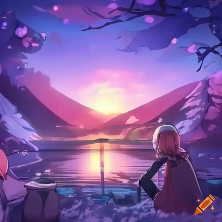 Pemandangan indah di anime Yuru Camp