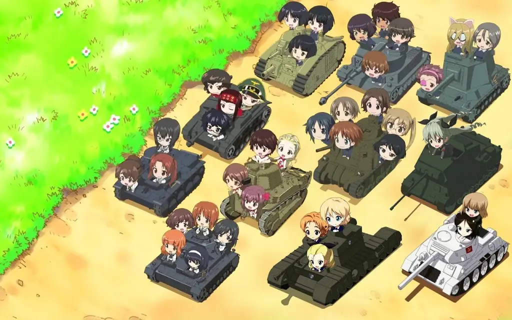 Pemandangan indah yang menjadi latar anime Girls und Panzer