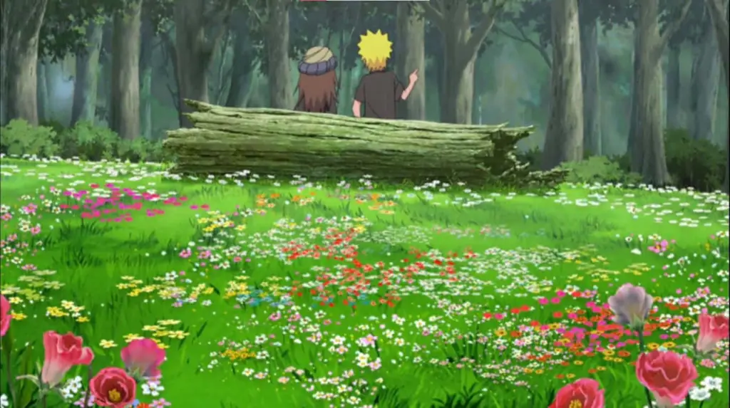 Pemandangan alam yang indah dalam anime Naruto