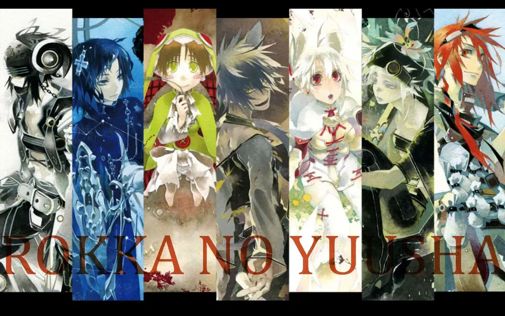 Pemandangan indah dalam anime Rokka no Yuusha