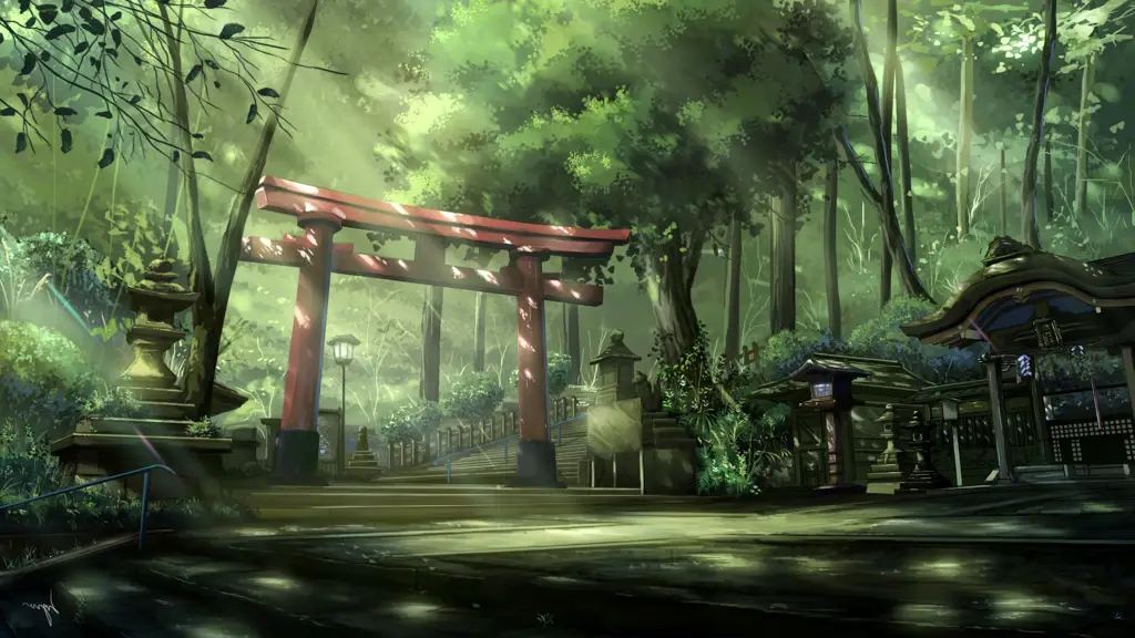 Keindahan alam di kerajaan anime Pemandangan indah dari kerajaan anime