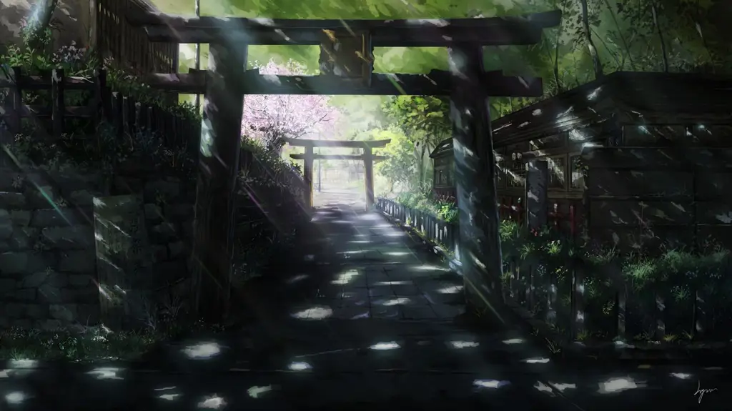 Pemandangan indah di dunia fantasi anime Gate